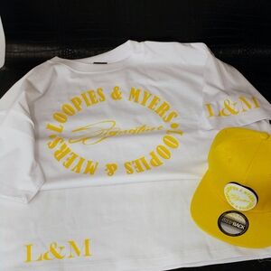 White and Yellow Shirt And Hat